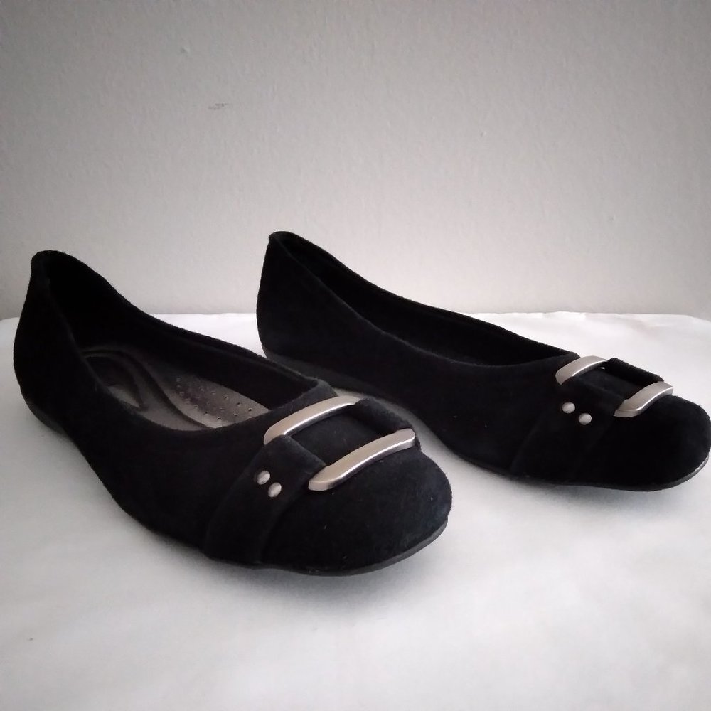 Trotters Sizzle Signature Flats, Women's Size 7.5 M, Black (New - No Box)